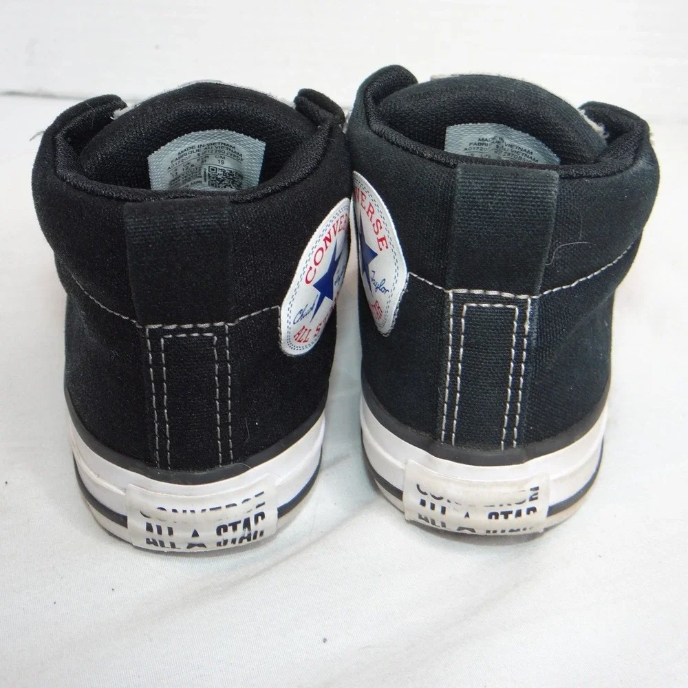 Converse Chuck‎ Taylor All Star Mid Top Black Canvas Youth Shoes Size 13